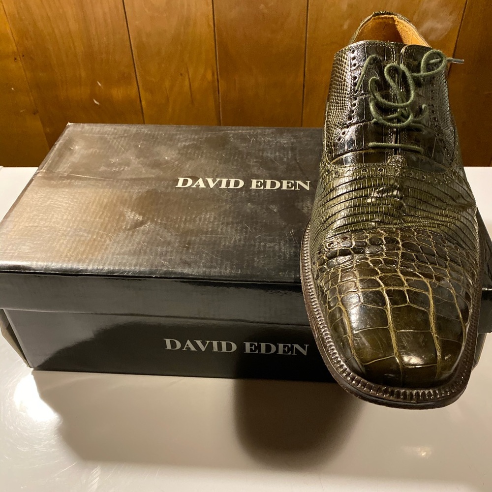 Men crocodile and lizard skin shoes